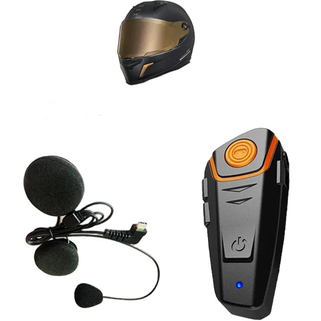 Vandtæt Bluetooth motorcykel intercom med FM & 1000M rækkevidde – RoadLink
