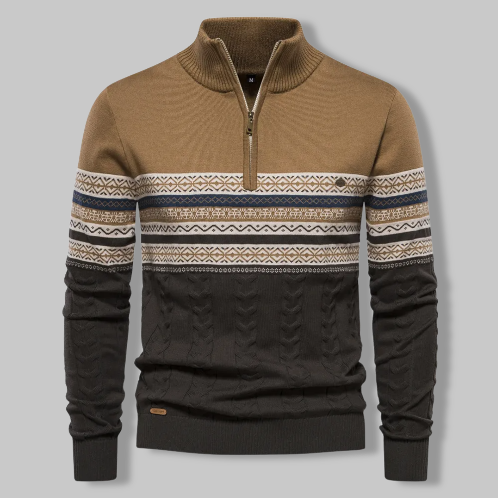 Stribet zip-sweater - SummitZip
