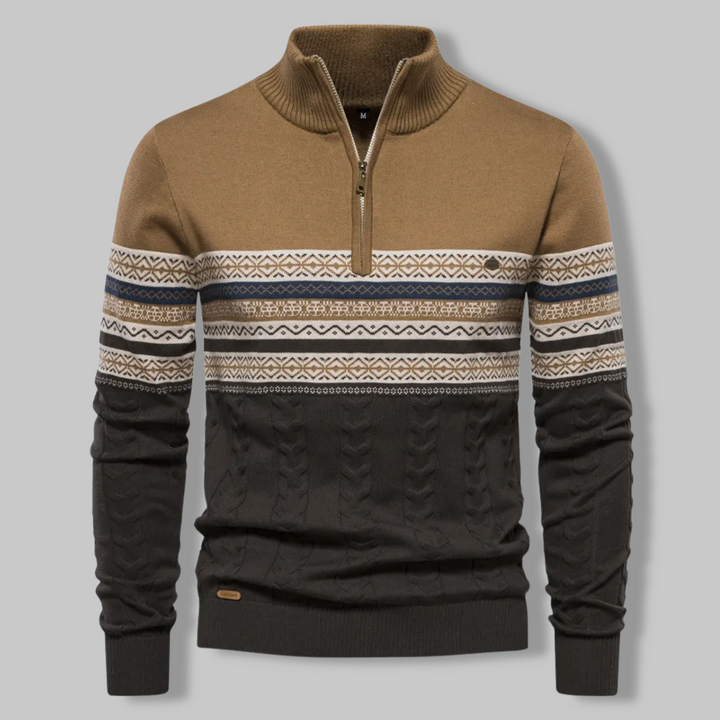 Stribet zip-sweater - SummitZip