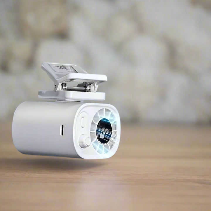 Hipacool bærbar bilklipsvifte med 360° rotation og 100 hastigheder – ClipAir