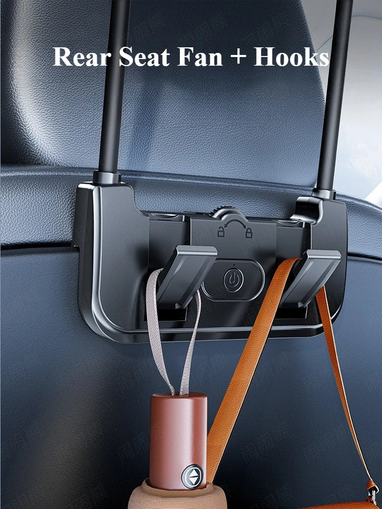 Dual-Head Rear Seat Fan – Eary – (USB-C Genopladelig)