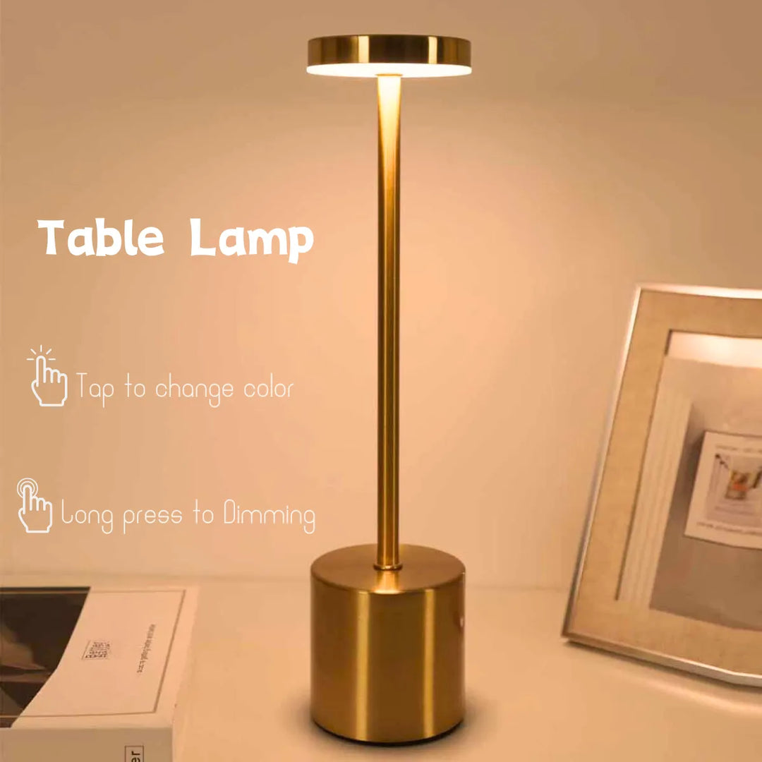 Trådløs LED-bordlampe i metal - LumiMetal