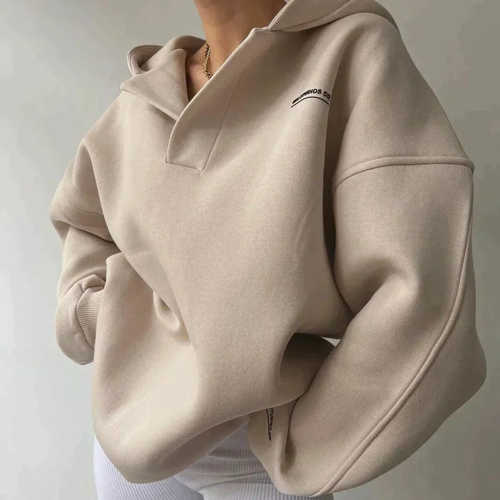 Trendy Oversized Dame-hoodie med hætte - Luna