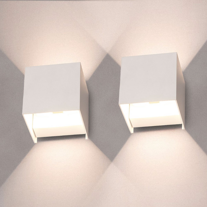 Stilfuld LED-kubus væglampe - LumiCube