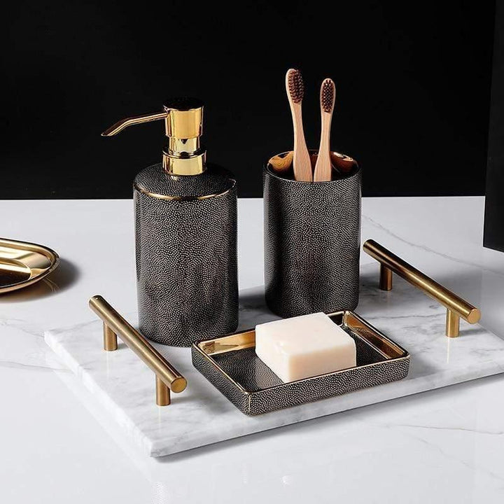 Schlankes Keramik Badezimmer Set - SereniBath