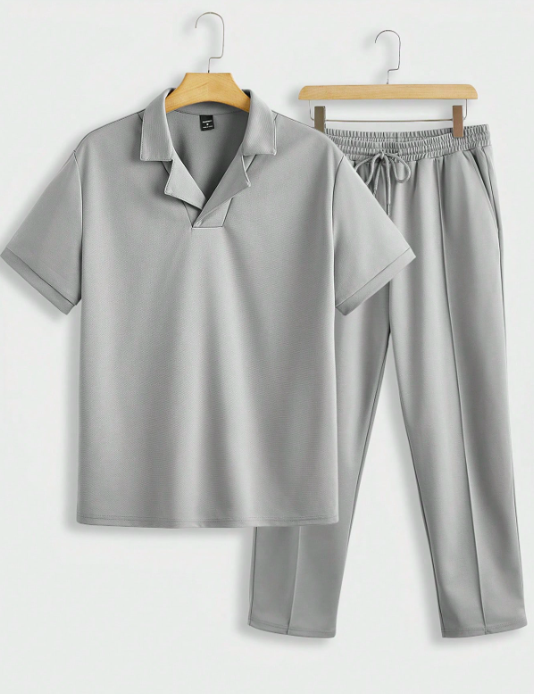 Moderne gråt sommeroutfit til herrer – Nico
