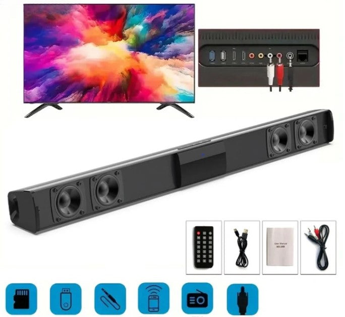 Trådløs Bluetooth Soundbar Stereo Højttalersystem med FM & USB – CineWave
