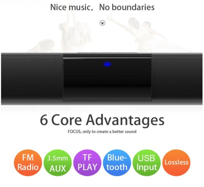 Trådløs Bluetooth Soundbar Stereo Højttalersystem med FM & USB – CineWave
