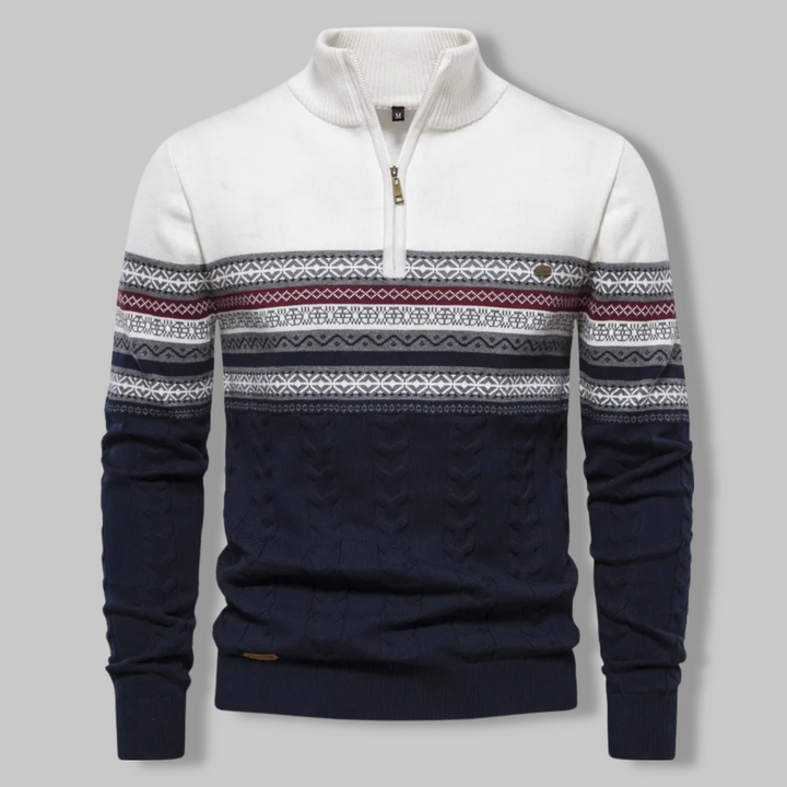 Stribet zip-sweater - SummitZip
