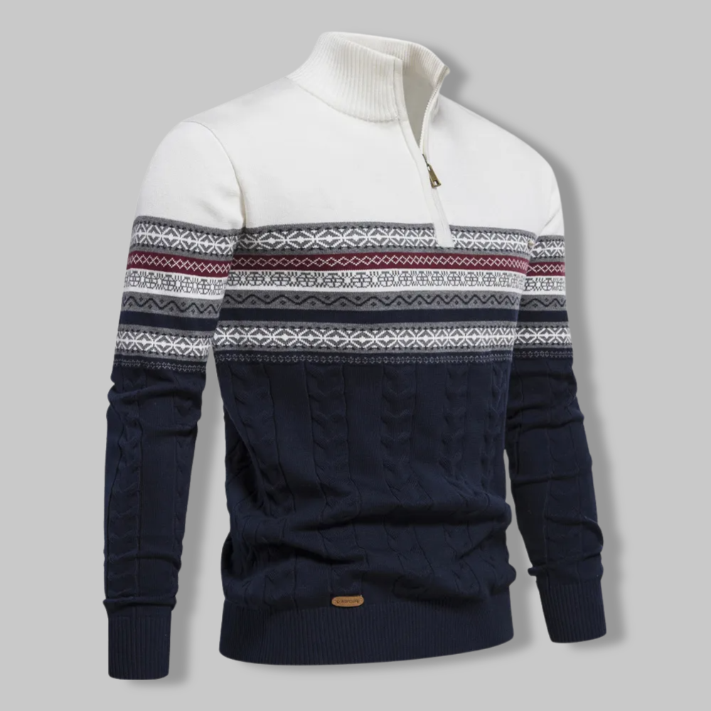Stribet zip-sweater - SummitZip