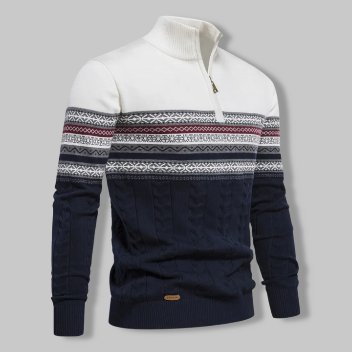 Stribet zip-sweater - SummitZip