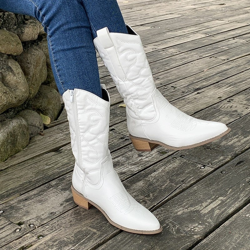 Retro western cowboystøvler til kvinder - Daisy