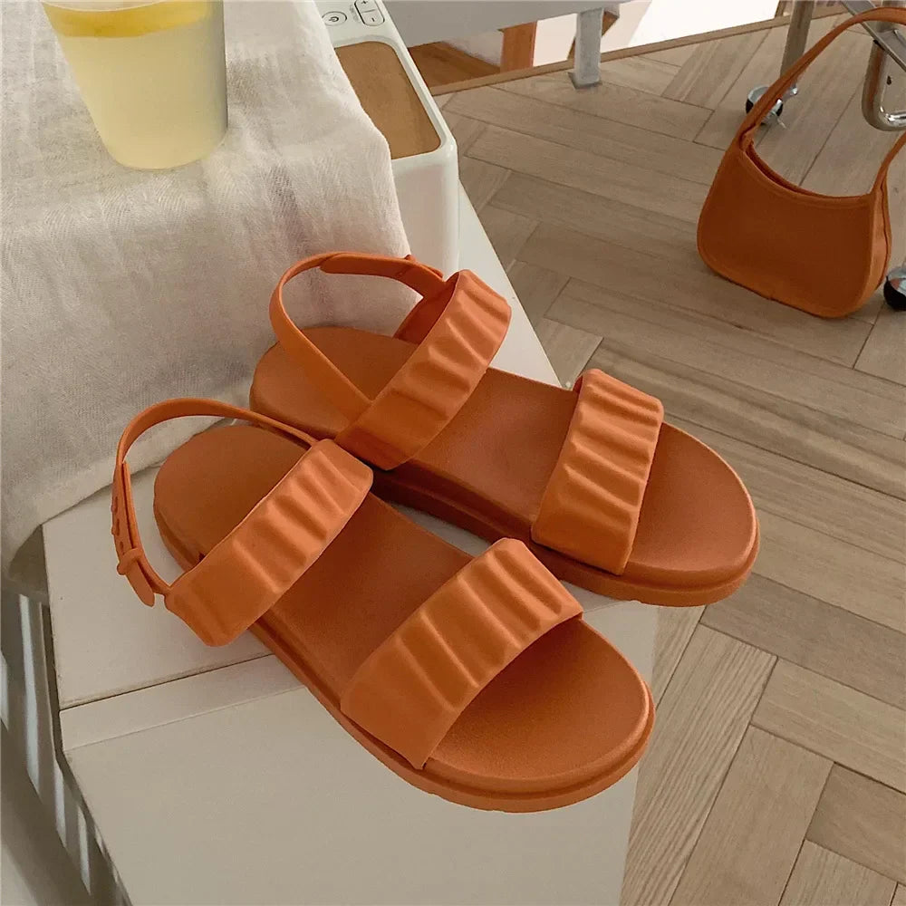 Trendy plateau-sandaler i koreansk stil til damer – Alina