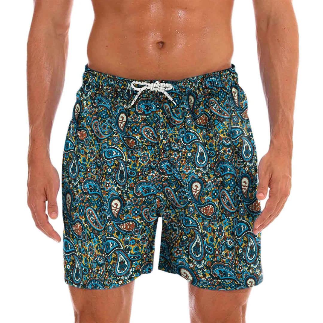 Herre-badeshorts med muntert print – Milo