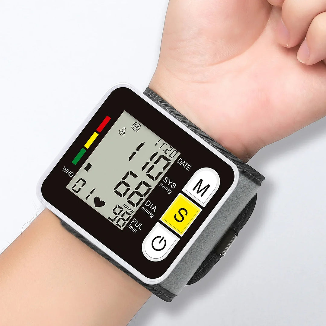 Digital håndledsblodtryksmonitor med LCD-display – PulseTrack