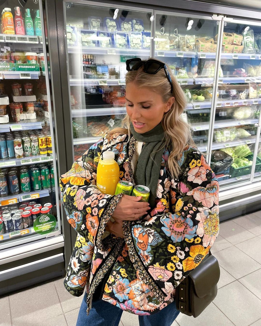 Foret damejakke med blomsterprint - Evelyn