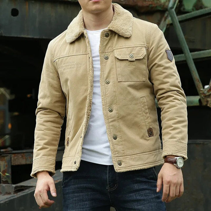 Cool herrejakke med pelskrave - Lars