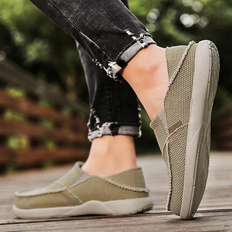 Lette canvas-slip-ons til herrer | Åndbare efterårs-espadriller - Niko