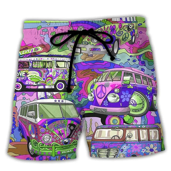 Herre badeshorts med graffiti-print – NovaBay
