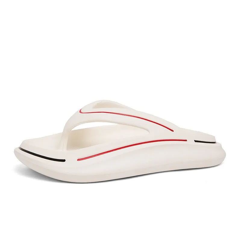 Hvide ultralette unisex sommertøfler med memory-foam-sål – Jureo