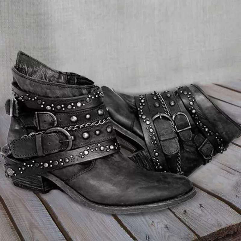 Vintage Slip-On damesstøvler - Nora