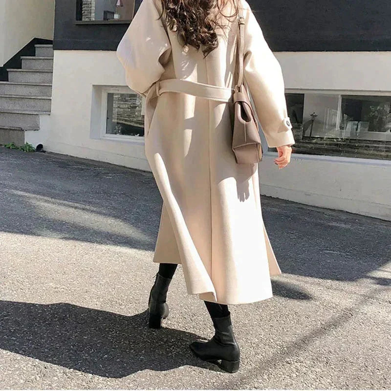 Trendy lang damejakke - Eveline