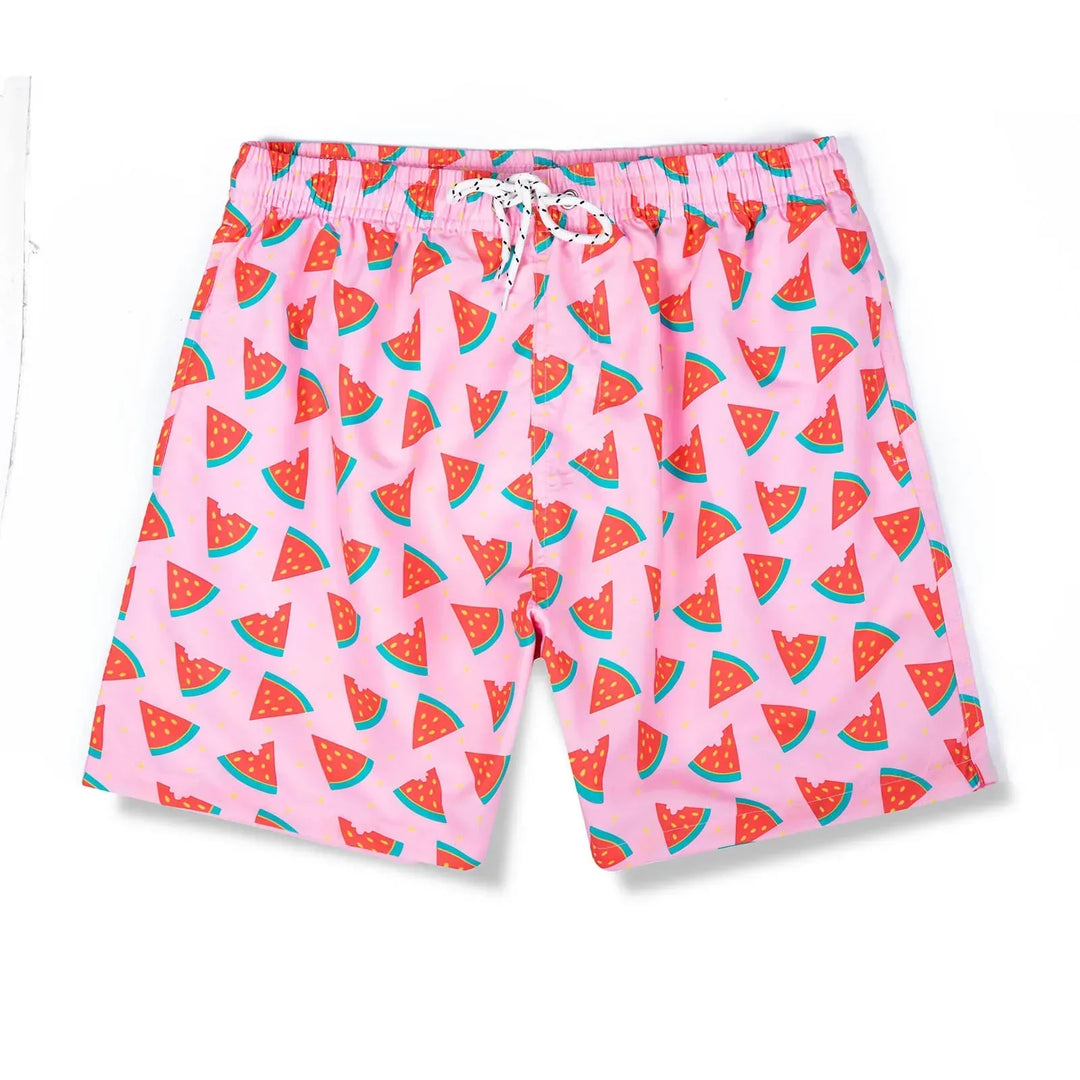 Herre-badeshorts med muntert print – Milo
