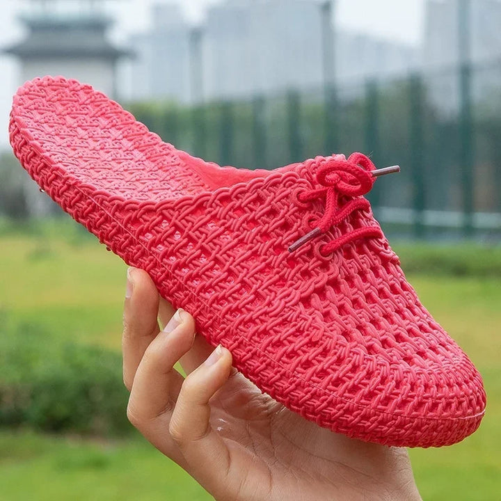 Åndbare outdoor-loafers til damer med åben tå – Linaya