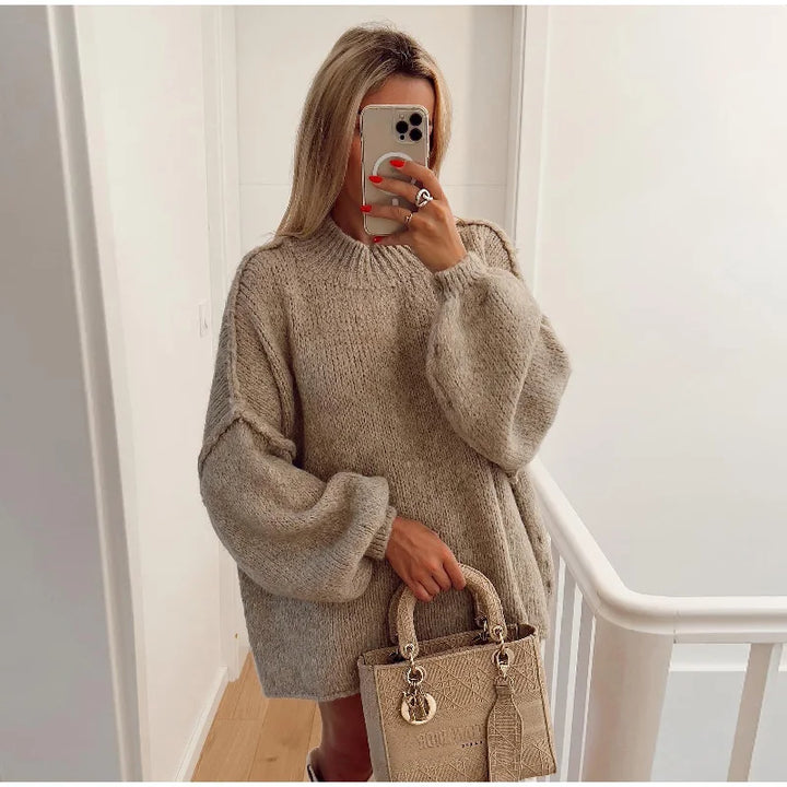 Oversized strikket damesweater - Mia
