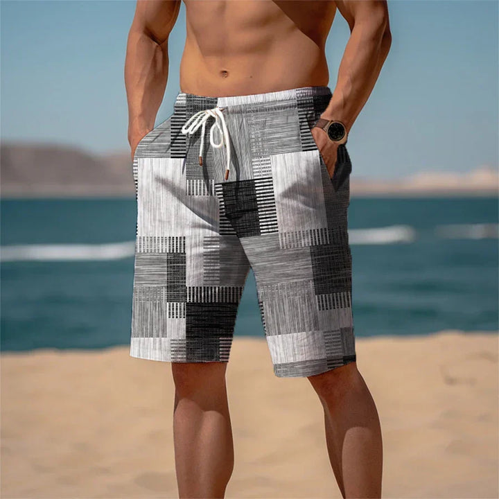 Badeshorts til herre Bomuld 3D-print Åndbar Sommerlook - Jamal