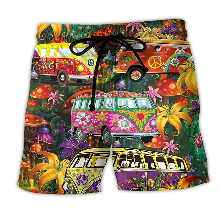 Herre badeshorts med graffiti-print – NovaBay