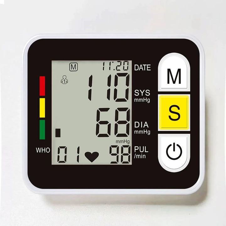 Digital håndledsblodtryksmonitor med LCD-display – PulseTrack