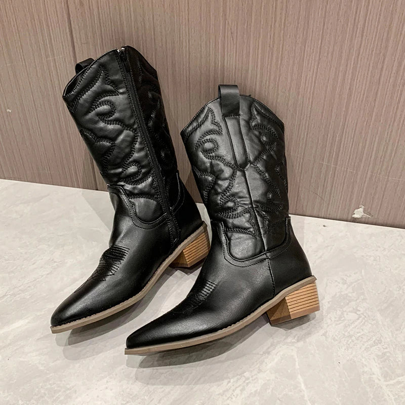 Retro western cowboystøvler til kvinder - Daisy