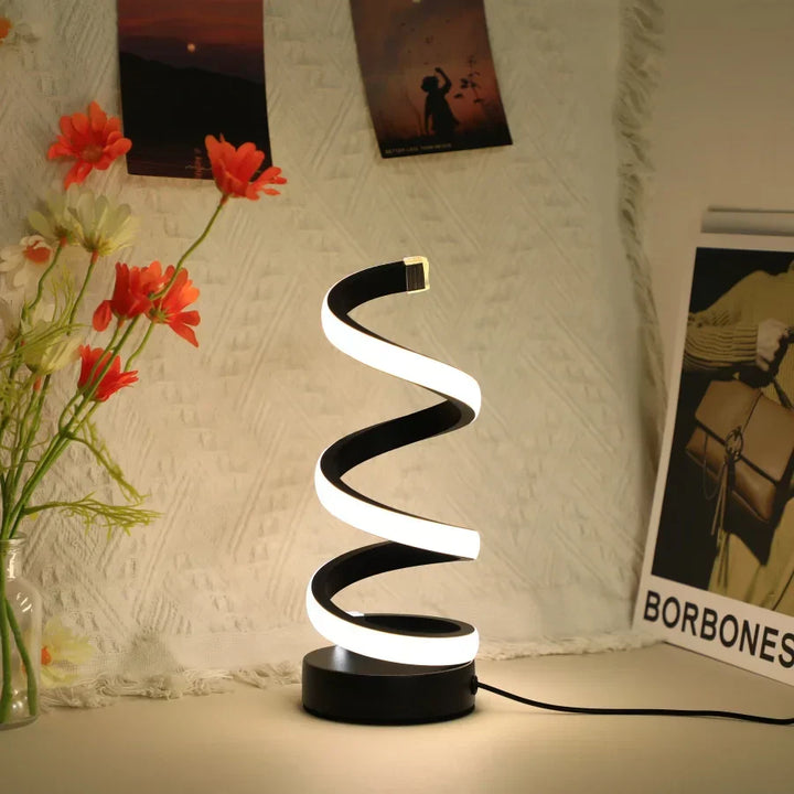 Moderne S-formet skrivebordslampe - FlexiGlow