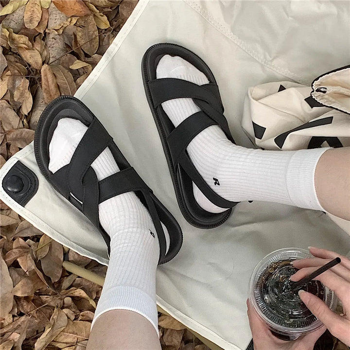Trendy plateau-sandaler i koreansk stil til damer – Alina