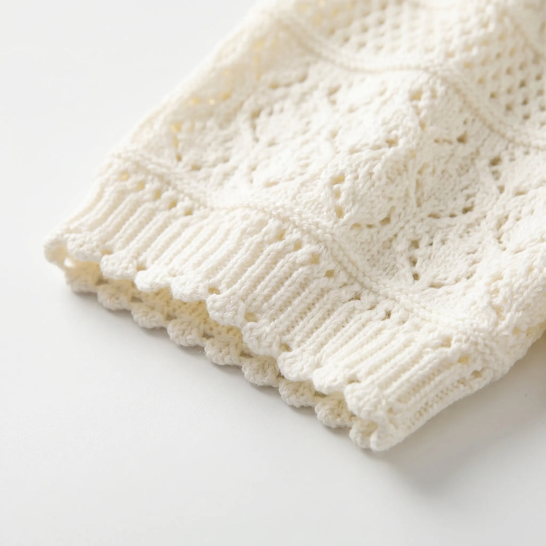 Short Sleeve Knitted Blouse -  Marjorie