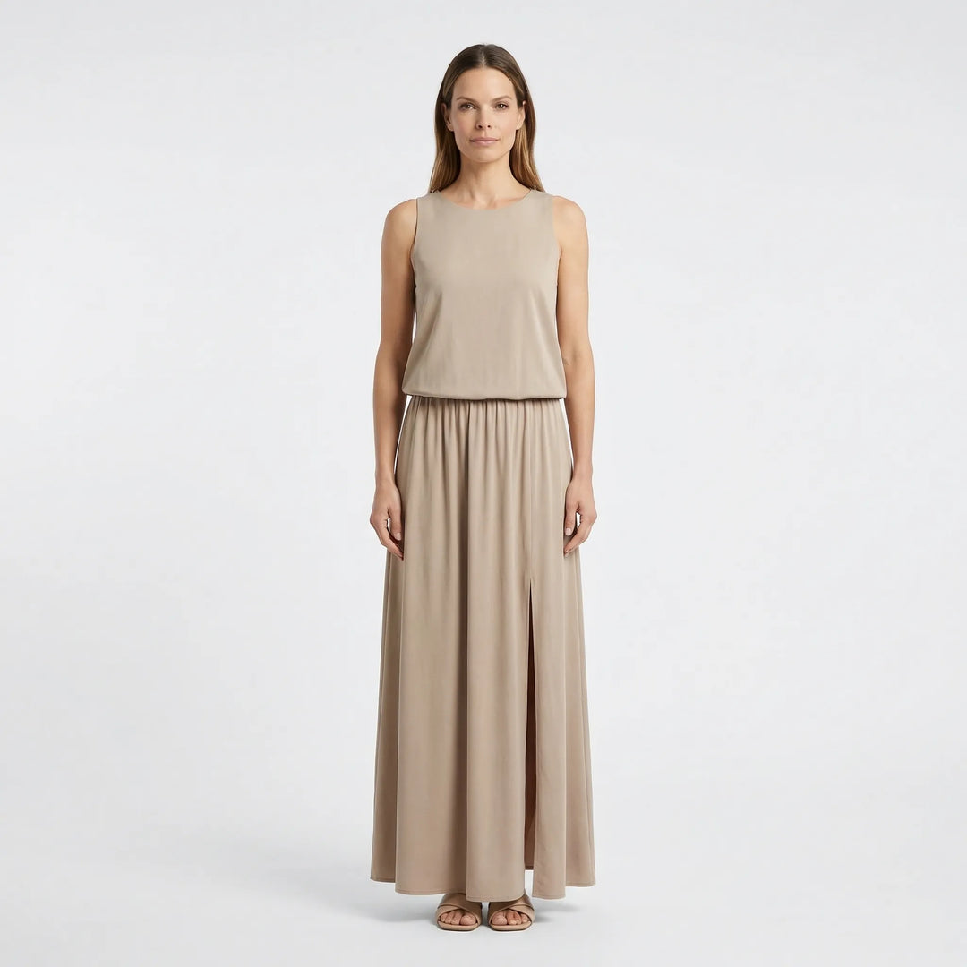 Sleeveless Maxi Dress With Side Split - Vickie