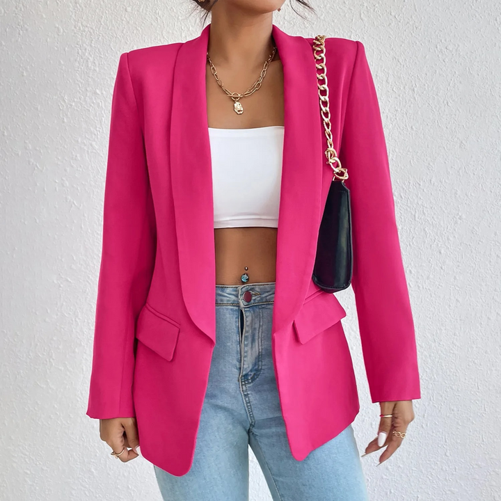 Kontor-dameblazer i polyester-bomuld - Emma