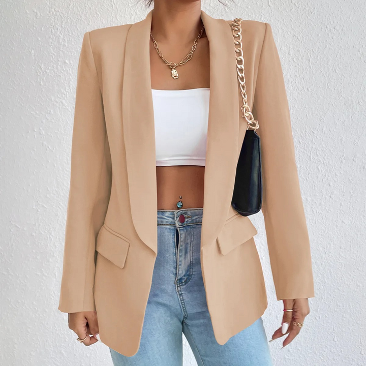 Kontor-dameblazer i polyester-bomuld - Emma