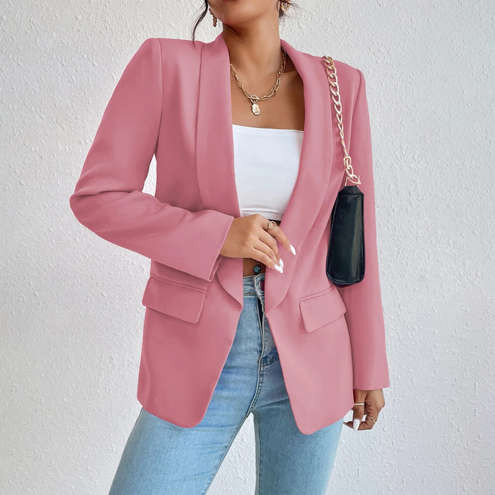 Kontor-dameblazer i polyester-bomuld - Emma