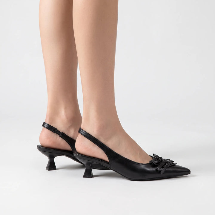 Spidse Slingback Sandaler Med Lille Hæl - Kristina