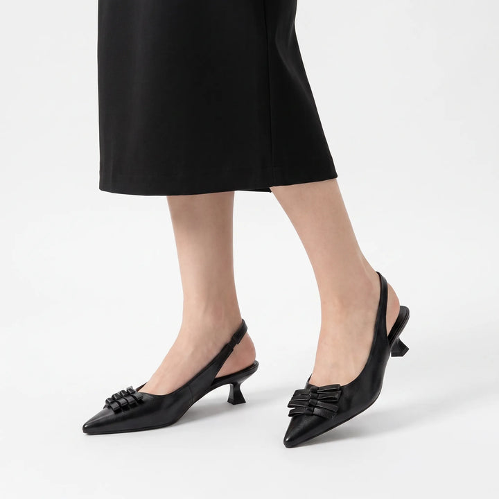 Spidse Slingback Sandaler Med Lille Hæl - Kristina