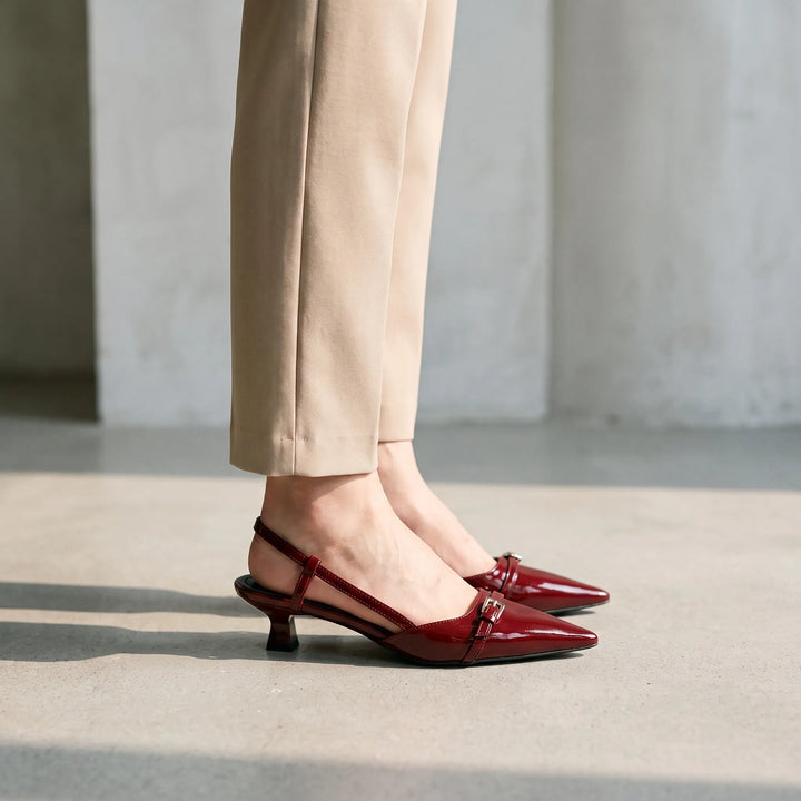 Spidse Slingbacks Med Lille Hæl - Victoria