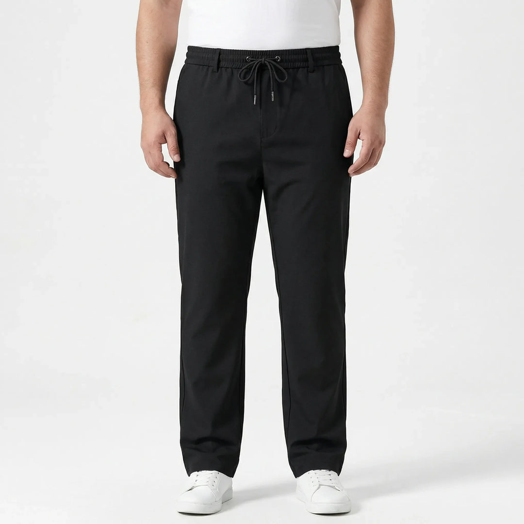 Straight Fit Elastic Waist Casual Pants - Donnie