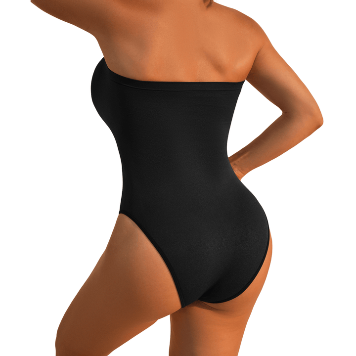 Sømløs stropløs korrigerende bodysuit med trusse – Élise