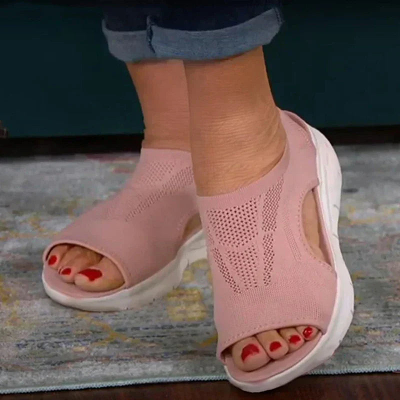 Mesh plateau-sandaler til damer – Nova