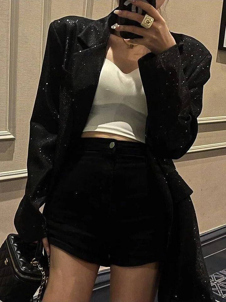 Glitrende blazer med pailletter - Celeste