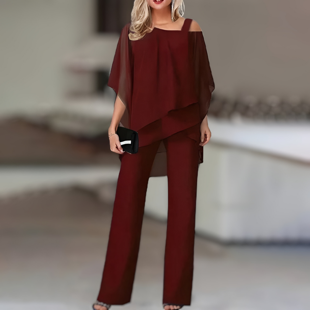 Two-Piece Set With Wide-Leg Trousers - Lula
