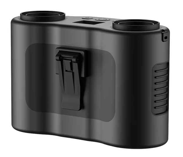 Bærbar taljeclipsventilator med dobbelt luftudtag og 20.000mAh batteri - BreezeMate