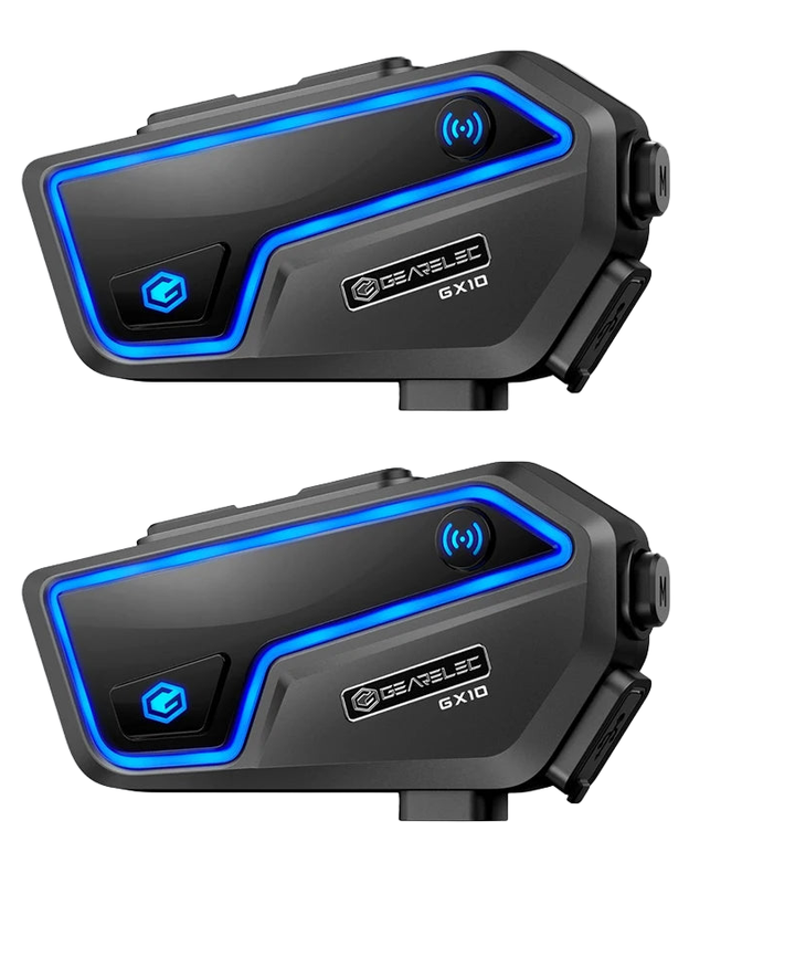 Bluetooth motorcykel intercom 10 ryttere & IP67 vandtæt – RideSync